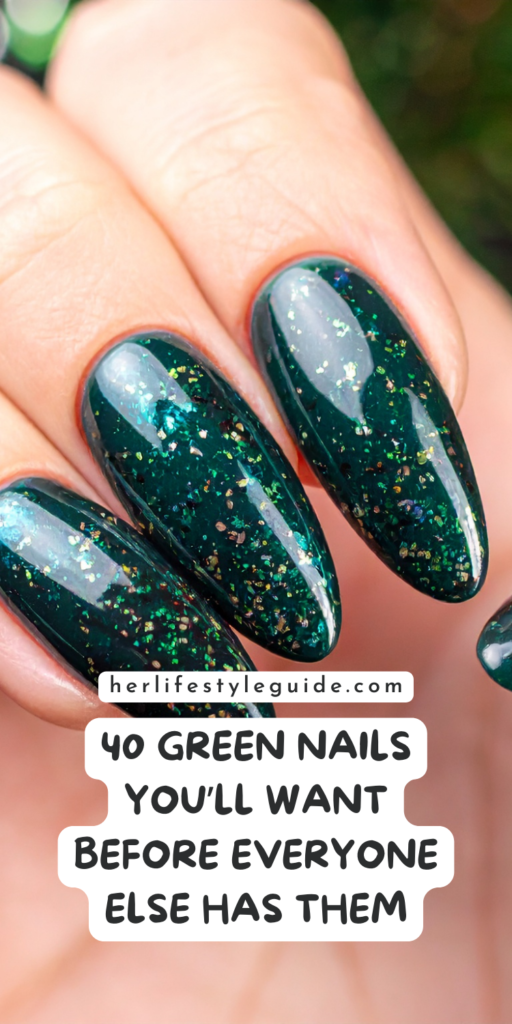 a pin that says in a large font green nails