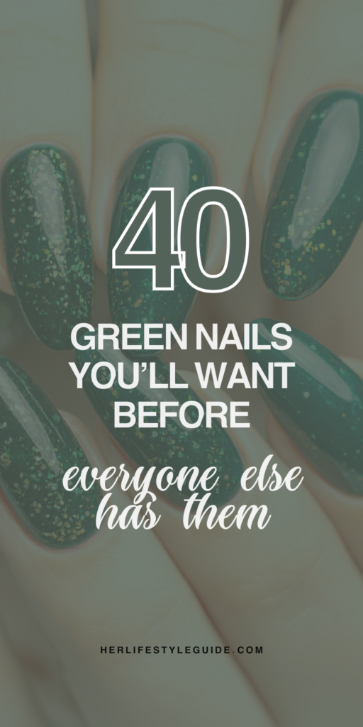 a pin that says in a large font green nails