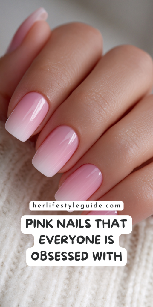 a pin that says in a large font pink nails