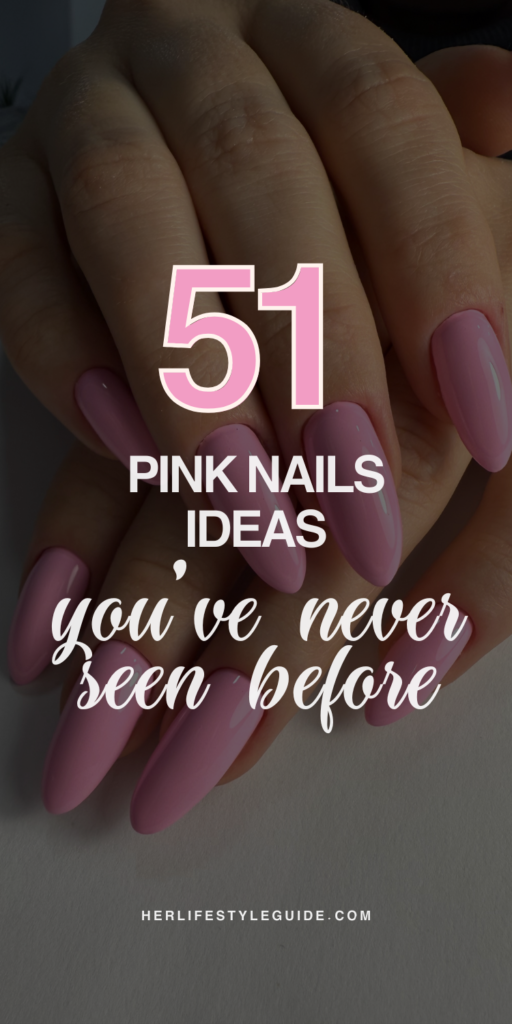 a pin that says in a large font pink nails
