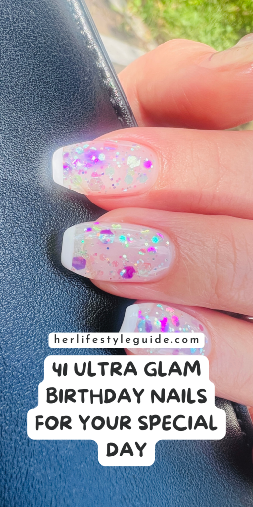 a pin that says in a large font birthday nails