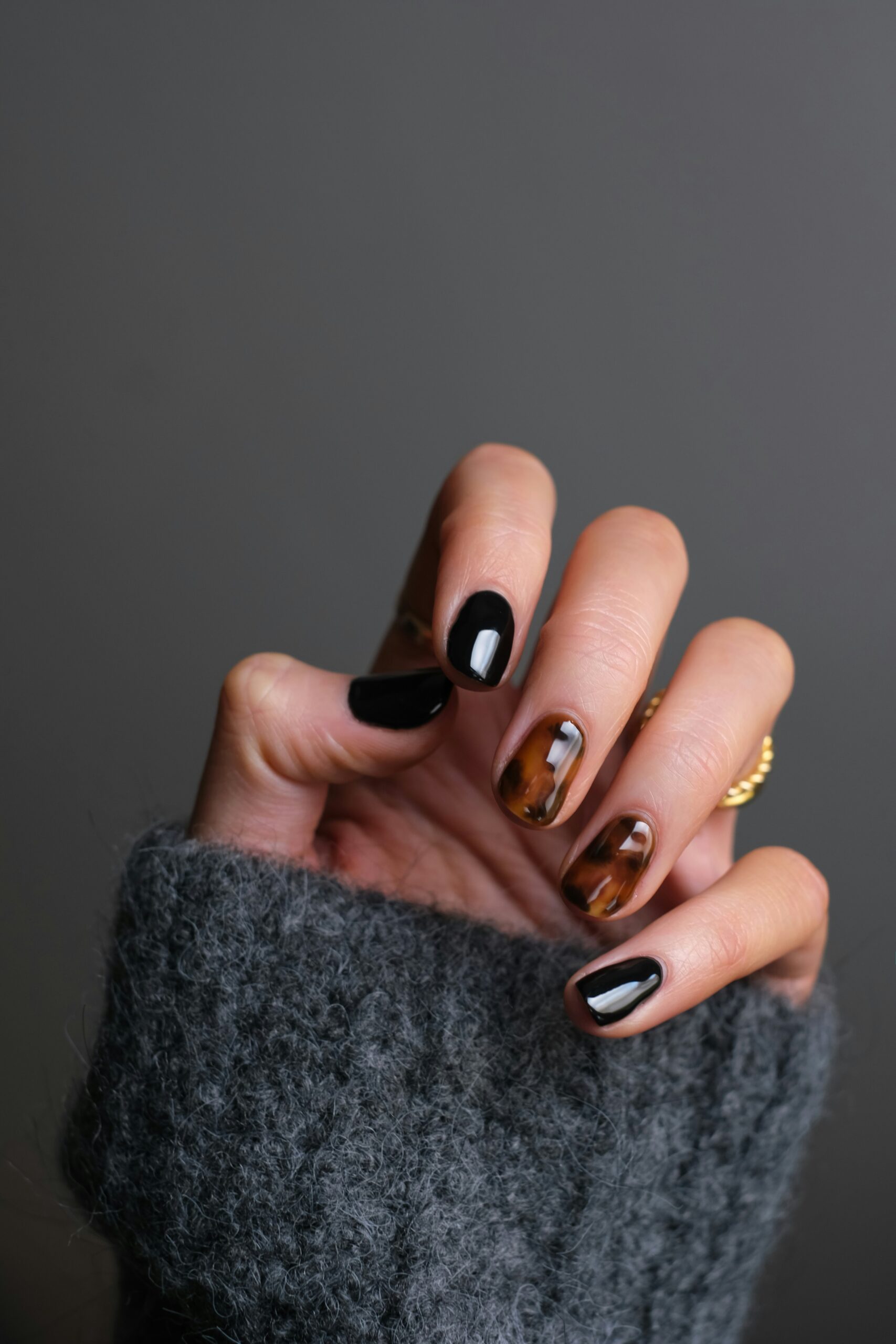 a featured image for a blog post about brown nails