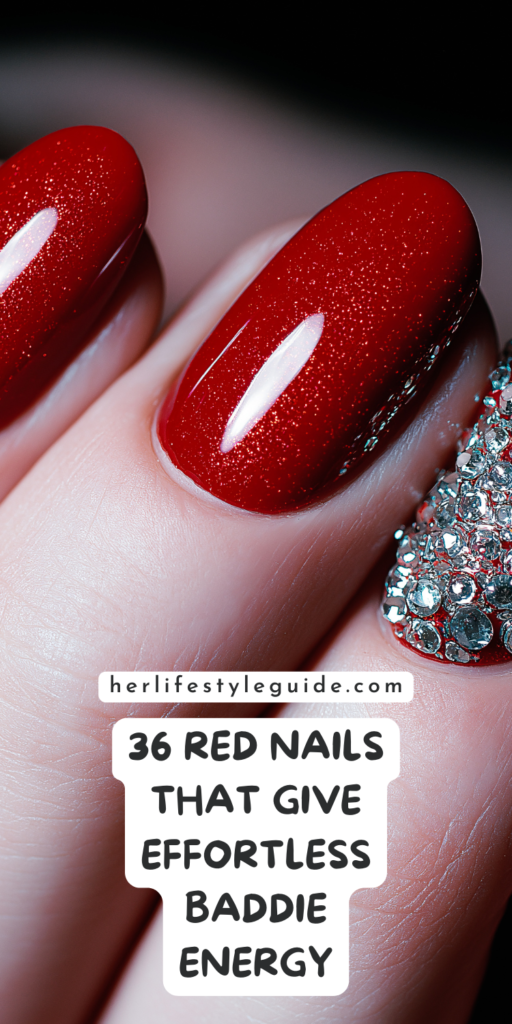 a pin that says in a large font red nails