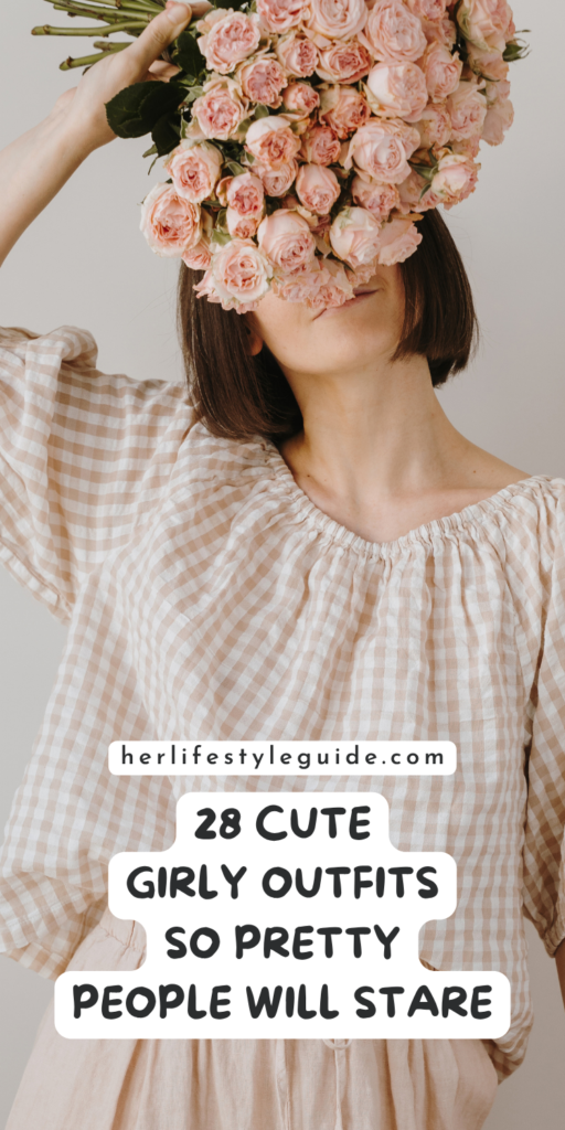 a pin that says in a large font cute girly outfits