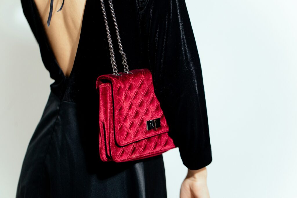 a minimalist handbag