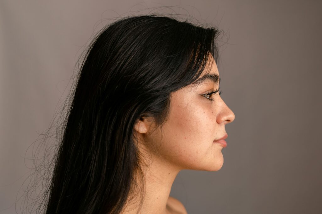 a woman practicing better posture