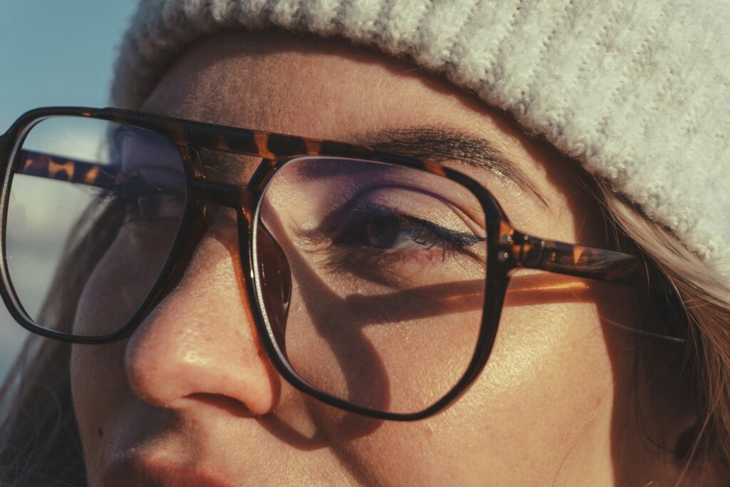 a woman wearing rather outdated eyeglasses