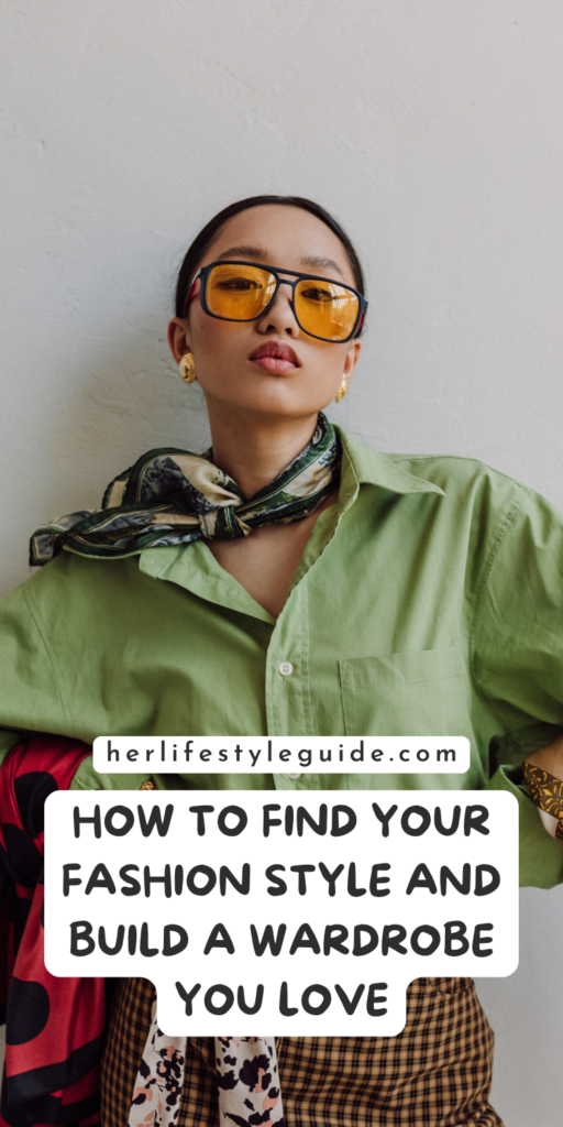 a pin that says in a large font how to find your fashion style