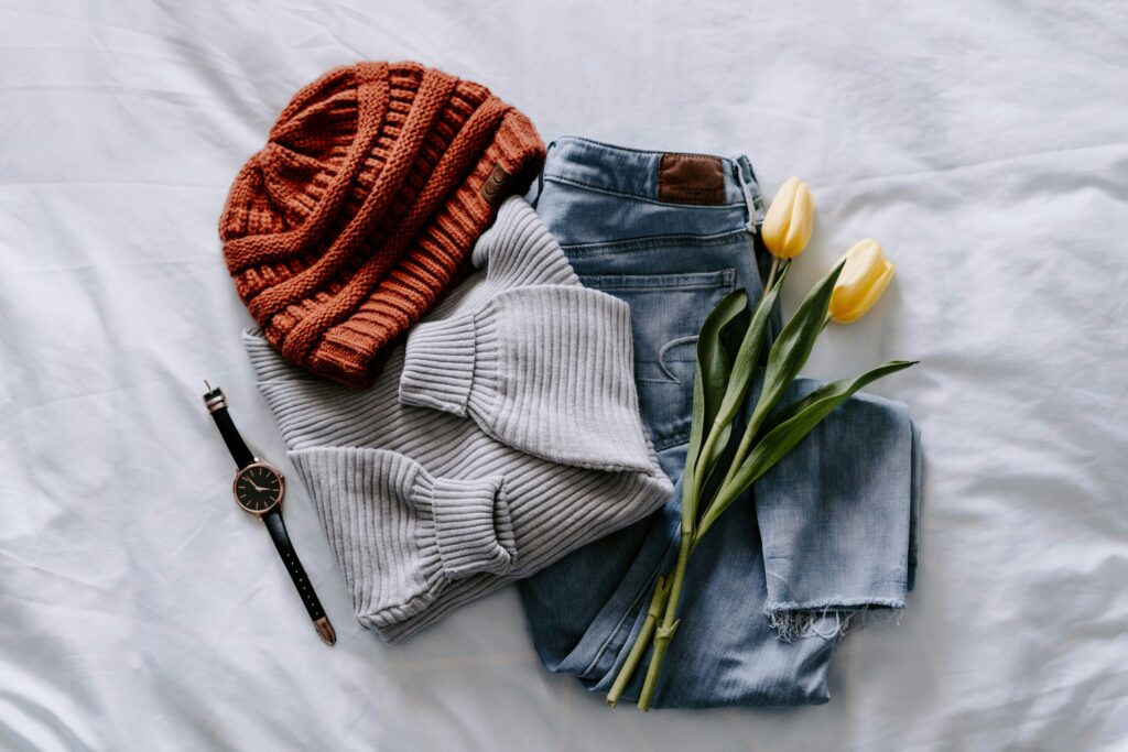 outfit on bed